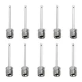 10 Stück Silber Ballpumpe Nadeln, XCOZU Ballnadel Ballpumpennadel, Ballpumpe Fußball/Ballpumpen Ventilnadeln für Fußbälle, Rugby-Bälle, Volleybälle, Netball-Bälle, Ventiladapter