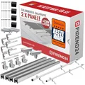 SET 2x PV-Module, PV, Photovoltaik, DACHPAPPE, Aufständerung, Dachhalterung, Befestigung, Halter, Halterung, Solar, Solarmodul, Solarpanel, PV Halter, 25-40mm, 0%