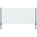 Maschendrahtzaun mit Pfosten Stahl 25 x 0,75 m Grün