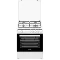 Oranier Gas-Standherd 60cm STG699 weiß Gasherd 4 flammig Gasbackofen 55 L Erdgas