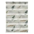 Lichtblick Duo Rollo Klemmfix, ohne Bohren, blickdicht, Fir Branches - Blau