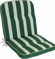 Herlag Niedriglehnerauflage Tilly 100x50x6cm Blockstreifen Grün-Gestreift 1 Stück Fleckschutz
