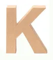 Glorex 6 2029 111 - Papp - Buchstabe K, Buchstabe aus brauner Pappe, ca. 17,5 X 5,5 cm groß, zum bemalen und bekleben, für Serviettentechnik und Décopatch, ideal als Dekoration