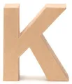 Papp Buchstabe K 17,5x5,5cm Alphabet Initialien Deko PappArt Druckbuchstabe