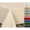 Beautex Tischdecke Fleckenabweisende bügelfreie Tischdecke mit Lotuseffekt, Leinenoptik (1-tlg) beige Eckig | 130 cm x 160 cm