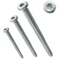 PARCO Fensterrahmenschraube Typ Pan Head, Silverline, TX30, 7,5x182mm & weitere - 100 Stück, Hohe Belastbarkeit, Einfache Montage, Doppeltes Gewinde 7,5x112mm