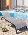 Laynenburg Liegenauflage LAYNENBURG Liegenauflage Frottee 75x200 cm – Gartenliege Baumwolle, (2 St), Sonnenliege - Liegenbezug mit Umschlag für Standliege in 75x200 cm