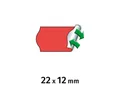 METO 9506156 - Preis-Etiketten, 22x12 mm, ablösbar, rot, 6000 Stück