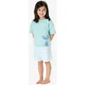 Schiesser Pyjama Nightwear (2 tlg) Schlafanzug, Pyjama Set, Nachtwäsche blau 128 EU