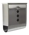 BURG-WÄCHTER Briefkasten mit Zeitungsfach, Rostfreier Edelstahl, Einwurf-Format DIN C4, 2 Schlüssel, Square 6200 NI