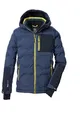 killtec Jungen Ski-Steppjacke/Funktionsjacke mit Kapuze und Schneefang KSW 203 BYS QLTD JCKT, nachtblau/schwarzblau/dunkellime, 152, 43470-000