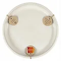 Teramico Vogeltränke/Teller/Untersetzer für Pflanzgefäße Blumentöpfe Blau Weiß Anthrazit glasiert aus Steinzeug 24cm - 42cm -frostfest- (42cm, Grau-Weiß)
