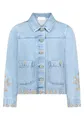Cartoon Damen Jeansjacke mit Stickerei 42, Light Blue Denim