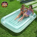 Aufblasbarer Poolliege mit Kissen 2-Personen Wasserbaden Sommerkomfort