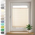 Plissee beige 100 x 100cm Easyfix verspannt Plisseerollo Tür Fenster Faltrollo