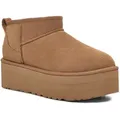 UGG Classic Ultra Mini Platform Winterboots Plateaboots, Schlupfstiefel mit Plateausohle braun 41 EU (10 US)
