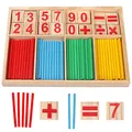 camelize Montessori mathematisches Spielzeug Holz,Rechenstäbchen,Zahlenlernspiel, Pädagogisches Mathe-Spielzeug für Kinder 3 4 5
