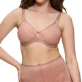 Triumph Damen Minimizer-BH Signature Sheer W01 EX, mit Bügel, ohne Polsterung, Verstellbare Träger, 70H, Toasted Almond