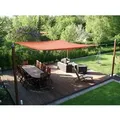 EDUPLAY 160126 Sonnenschutz Sonnensegel, 3,5x4,5m, Rechteck, wasserabweisend, rostrot