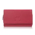Frauen große rote Leder Brieftasche geräumig Paolo Peruzzi T-138-RD