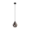 Schwarz Kupferrot Moderne Vintage Hängelampe Pendelleuchte 1x60W/E27
