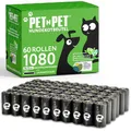 PET N PET Hundekotbeutel und Abfallbeutel USDA-zertifiziert 41% biobasierte Kotbeutel für Hunde 1080 Anzahl 60 Rollen 9x13 Zoll Hundekotbeutel, unparfümierte Kotbeutel