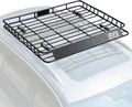 VEVOR Dachgepäckträgerkorb Autodachkorb (1095 x 1270 x 105 mm) universeller Dachgepäckträger aus rostfreiem legiertem Stahl mit 68 kg Max. Tragkraft, Autodach-Gepäckträger für SUV Lkw