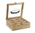 ToCi Teebox Teebox Holz Teekiste Teedose Teebeutelbox Retro Storage Box