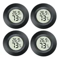 JEDEW Hygrometer Thermometer Digital Humidity Meter Indoor/Outdoor Humidity Monitor Reptile Thermometer for Humidors Greenhouse Garden Cellar Fahrenheit (℉) or Celsius(℃) (schwarz-4 Pack) (4)