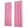 heimtexland Vorhang Blickdicht Thermovorhang Verdunklungsvorhänge 2er Set Kräuselband Deko Gardine isolierend Kälteschutz Sonnenschutz Ökotex Fensterdeko Typ139 Rosa HxB 245x135 cm