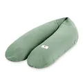 Julius Zöllner Musselin Stillkissen ca. 190 cm | Füllung 42 Liter EPS-Mikroperlen | Made in Germany | Bezug aus 100% Baumwollmusselin | Oeko-TEX® Standard 100 | Grün