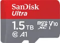 SanDisk Ultra - Flash-Speicherkarte (microSDXC-an-SD-Adapter inbegriffen) - 1,5TB - A1 / UHS Class 1 / Class10 - microSDXC UHS-I (SDSQUAC-1T50-GN6MA)