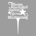 Illumino Grabschmuck Grabstecker Wetterfeste Grabdekoration aus Stahl mit Trauerspruch I Durch unsere Traurigkeit leuchten die Sterne der Erinnerung I Eine liebevolle Erinnerung