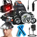 LED-Scheinwerfer Zoom CREE XML T6 Scheinwerferleistung 2 Akkus + 2 Ladegeräte