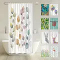 arteneur® - Bunte Blätter - Anti-Schimmel Duschvorhang 120x200 - Recycelt mit Öko-Tex Standard 100 - Beschwerter Saum, Blickdicht, Wasserdicht, Waschbar, 8 Ringe & E-Book
