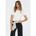 ONLY Kurzarmshirt ONLKITA LIFE S/S TOP NOOS regular fit, casual, Single Jersey, Baumwolle, Rundhals weiß S (36)