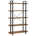 Boxxx Regal, Braun, Schwarz, Metall, Holzwerkstoff, Vintage, 5 Fächer, 105x178x34 cm, Typenauswahl, Beimöbel erhältlich, stehend, Wohnzimmer, Regale, Bücherregale