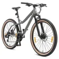 BIKESTAR Hardtail Aluminium Mountainbike 27.5 Zoll, 21 Gang Shimano Schaltung mit Scheibenbremse | 17 Zoll Rahmen MTB Erwachsenen- und Jugendfahrra... - Grün