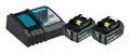 Makita Akku-Power Source-Kit 18V LXT, 18V, 2 x 4 Ah Li-Ion mit Schnellladegerät - 197490-7
