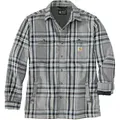 Carhartt Flannel-Sherpa, Hemd/Jacke - Grau/Dunkelgrau (Aph) - L