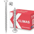 KLIMAS Holzschrauben Torx - Spanplattenschrauben Weiß - Senkkopfschrauben - Terrassenschrauben - Universalschrauben - Dachkonstruktion Schrauben Set - Holzschrauben 4,5x50 mm 250 Stück
