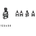 trodat Ziffernstempel Professional 4.0 5546, 6-stellig Gehäuse: gebürsteter Edelstahl, Farbe Griffkappe: schwarz,