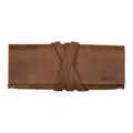 hecho. Brillenetui aus Pull-Up Leder | Handmade & Fair-Fashion „Pablo“ Dark Wood