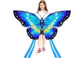 LuxusKollektion Kite Schmetterling Drachen Kite, Kinder und Erwachsene, 120x95cm, Blau