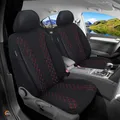Schonbezüge Sitzbezüge für Opel Corsa F Bj ab 2019 in Schwarz/Rote Naht N302