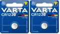 2 x Varta CR1220 Batterien Knopfzellen Knopfzelle Uhren / 3V Batterie Blister