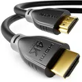 deleyCON HDMI Kabel 1,5m 4K@60Hz 2K@165Hz mit ARC Ethernet UHD HDR 3D High Speed 18Gbps HDMI Kabel für Soundbar Fernseher Blu-Ray Beamer Laptop TV PS4 PS5 Konsole PC Monitor - Schwarz Grau