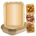 GOURMETmaxx Backpapier für Heißluftfritteuse, 3 bis 5 Liter | Backpapierschale – antihaftbeschichtet & ölbeständig | Doppelkorb Airfryer Backpapier – 200 Stück | 22 x 14 x 4,5 cm
