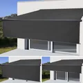 Elektrische Vollkassetten-Markise T124, 4x3m ausfahrbarer Volant Polyester anthrazit, anthrazit