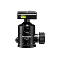 Mantona Onyx 12 Kugelkopf (M1-3612A), Stativkopf aus Aluminium mit Arca-Swiss kompatibler Schnellwechselplatte 50 mm, 360° Panorama-Funktion & 3 Wasserwaagen